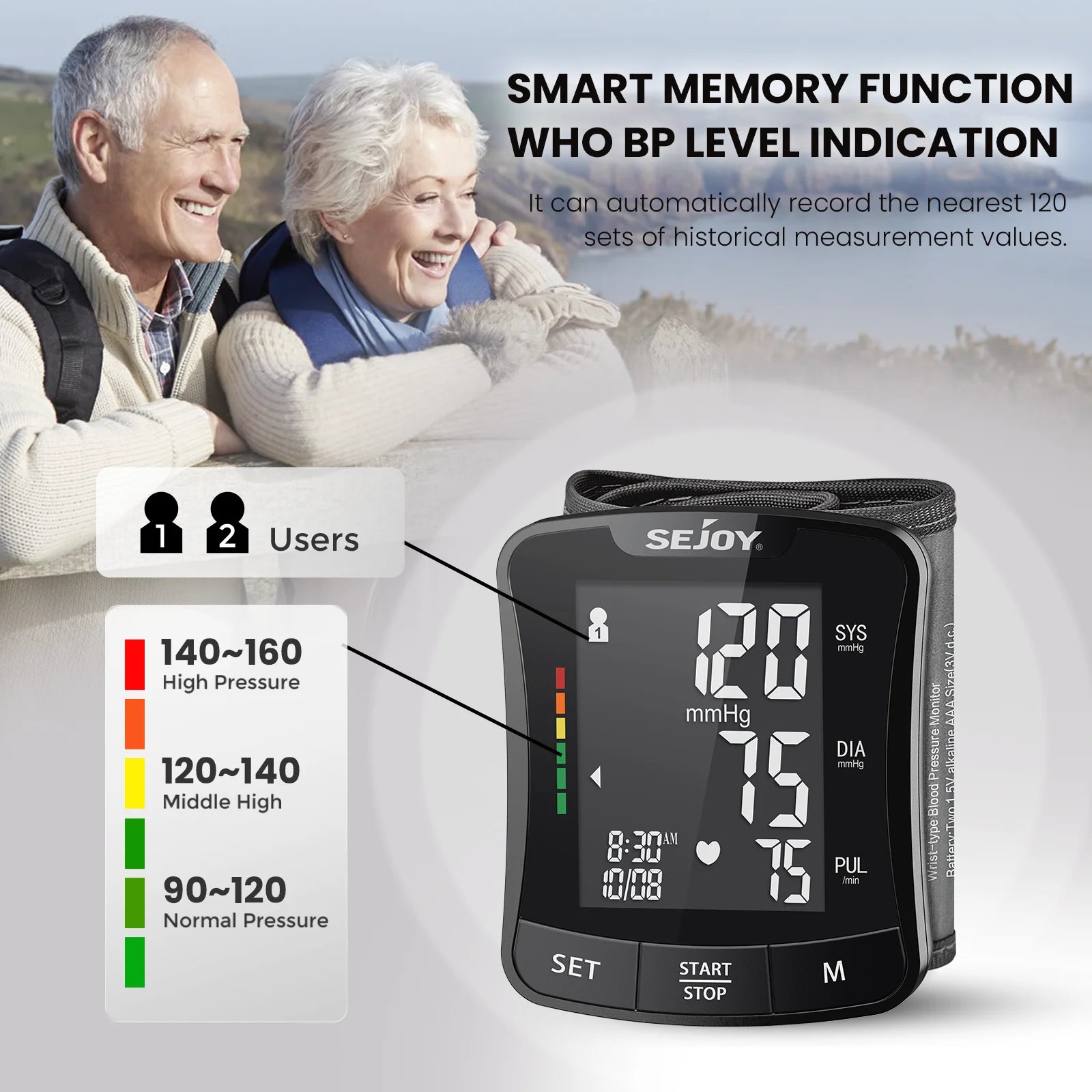 Digital Wrist Blood Pressure Monitor – Electronic Tonometer