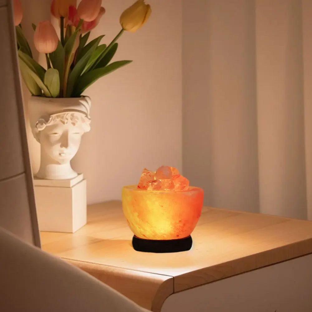 Himalayan Salt Lamp – LED Crystal Night Light