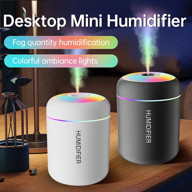 180ml Mini USB Air Humidifier – Aroma Diffuser for Home & Car