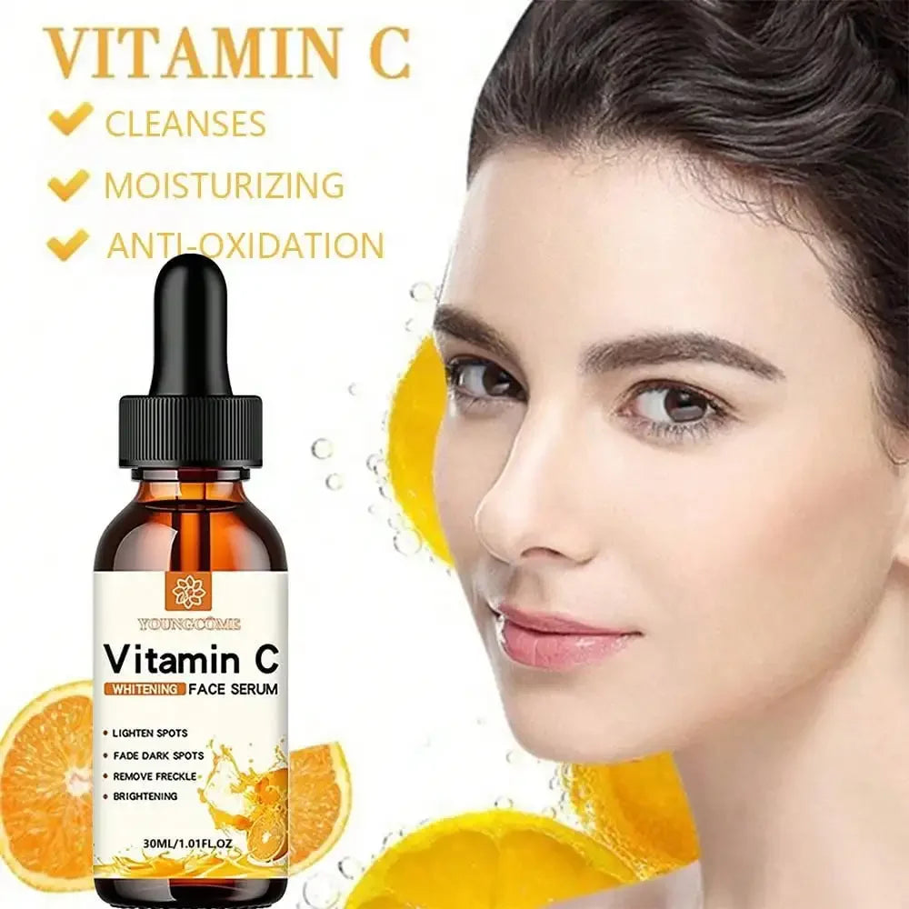 Vitamin C Facial Essence Contains Hyaluronic Acid Dark Spot Remover Moisturizing Repair Anti-aging Essence Facial Skin Care 30ml Active
