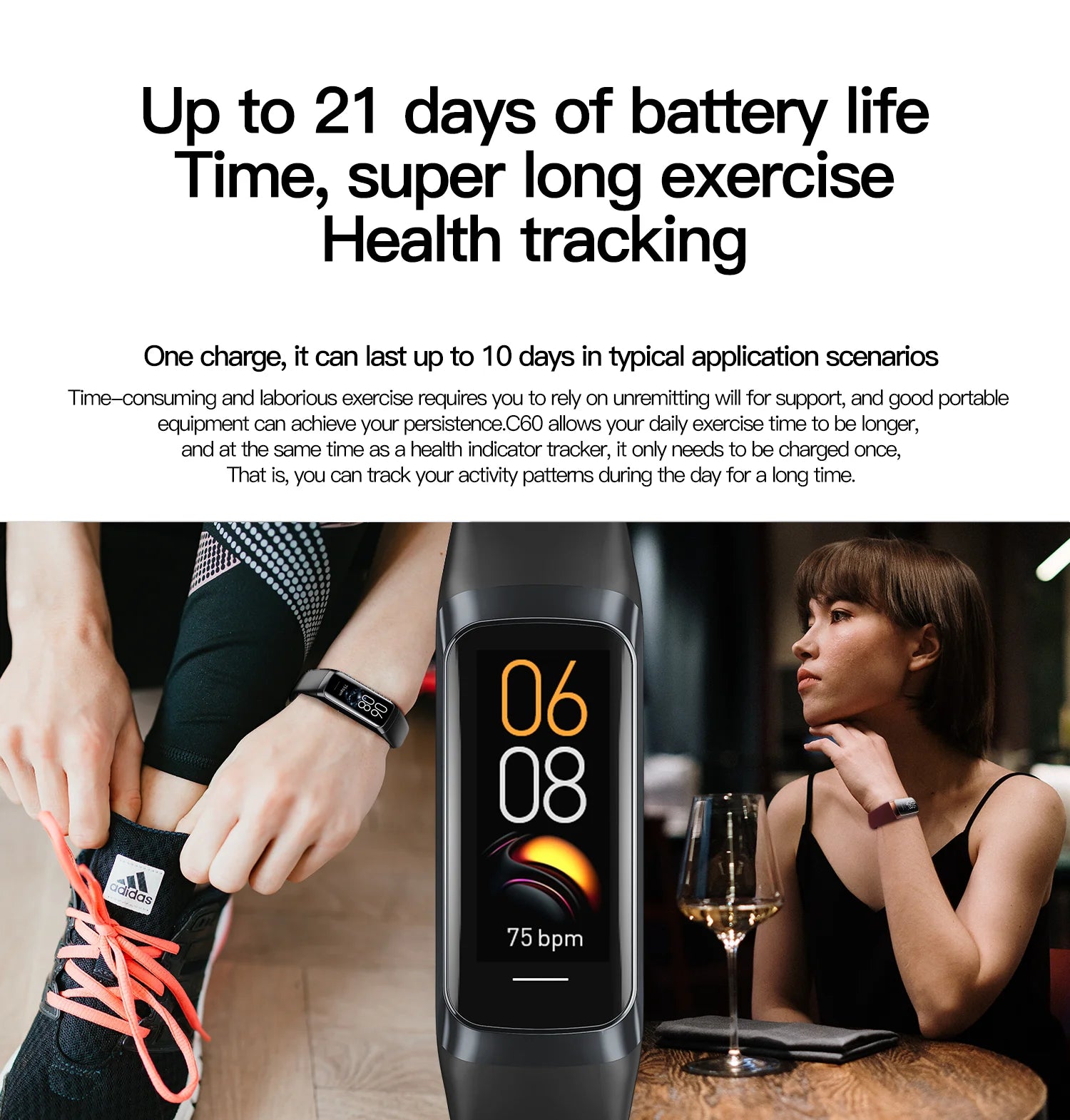 AMOLED Smart Watch – Waterproof Fitness Tracker for Women