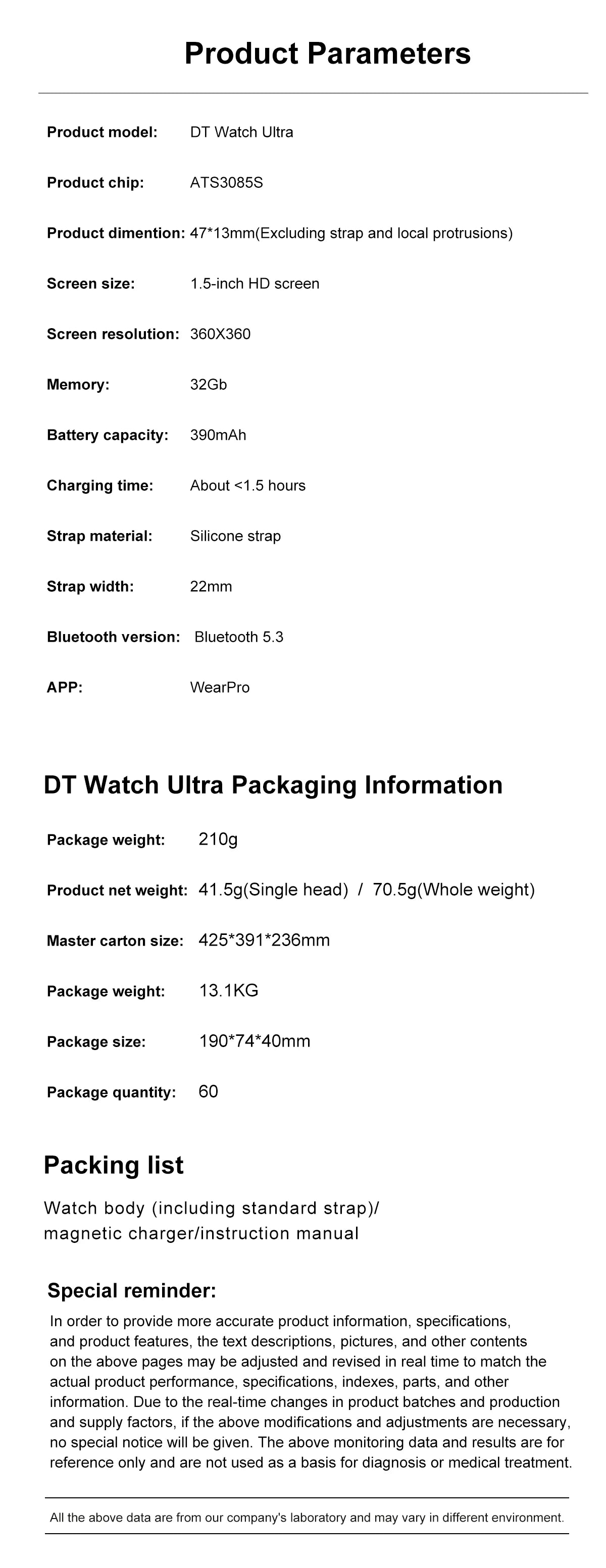 DT Watch 7 Ultra Smartwatch – 32GB, Video, GPS & Fitness Tracker