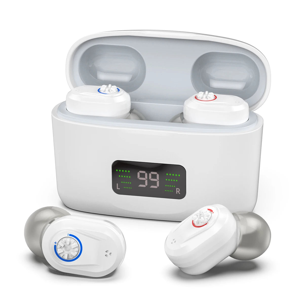Wireless Mini Hearing Aid – Noise-Cancelling with HD Display