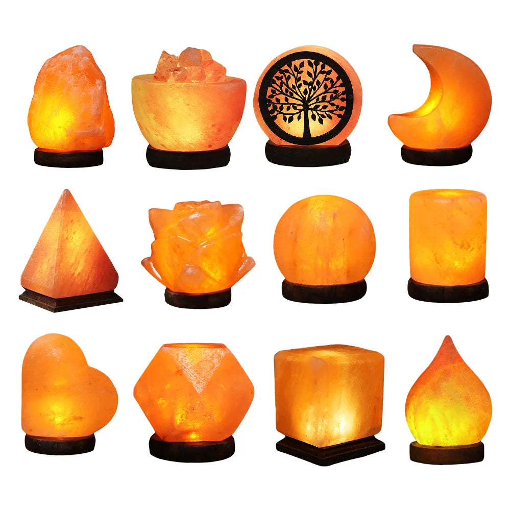 Himalayan Salt Lamp – LED Crystal Night Light