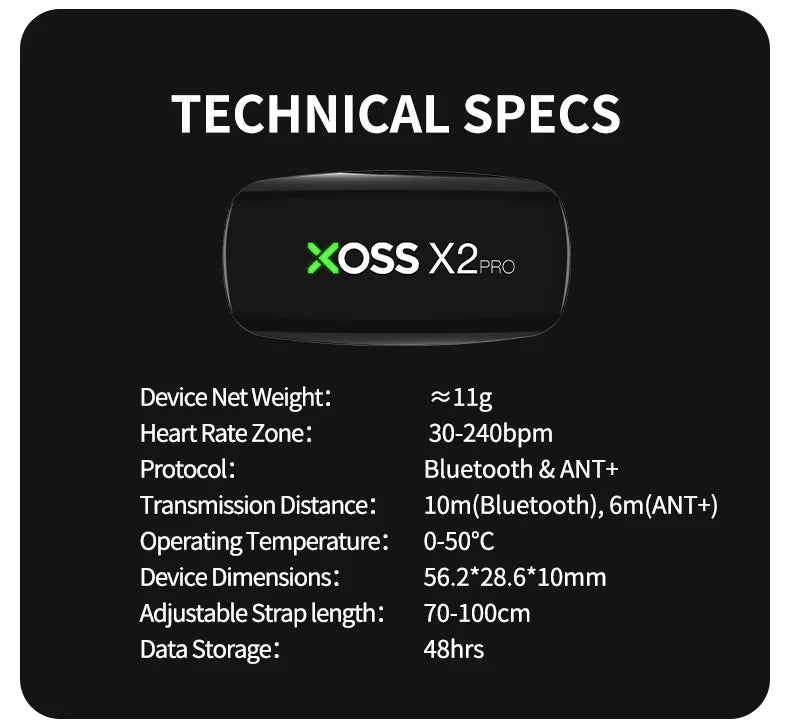 X2 Pro Heart Rate Monitor – Rechargeable Fitness Sensor