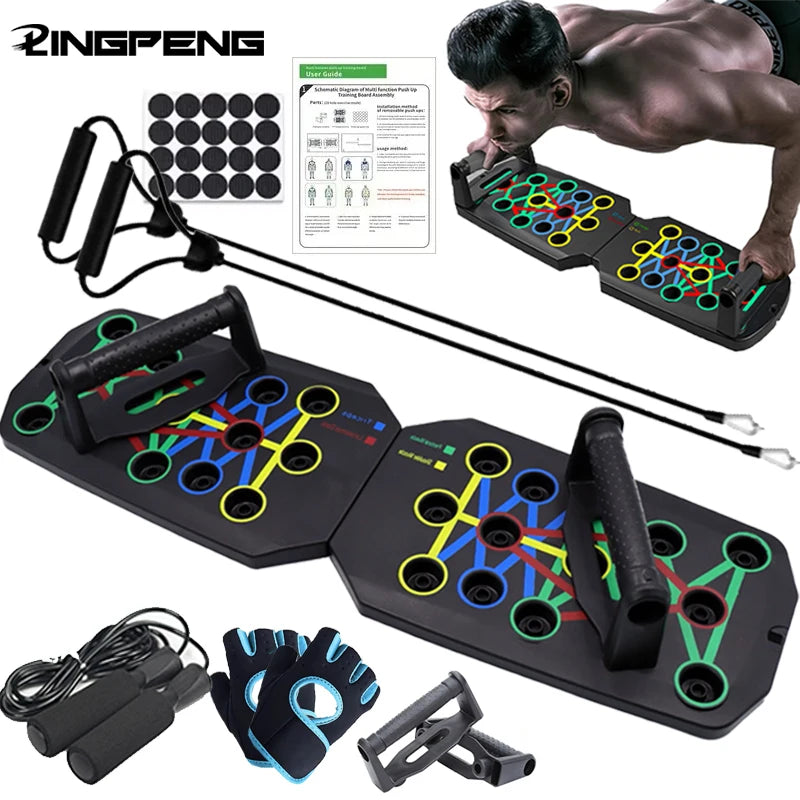Foldable Push-Up Board Set – Multifunctional Fitness Trainer