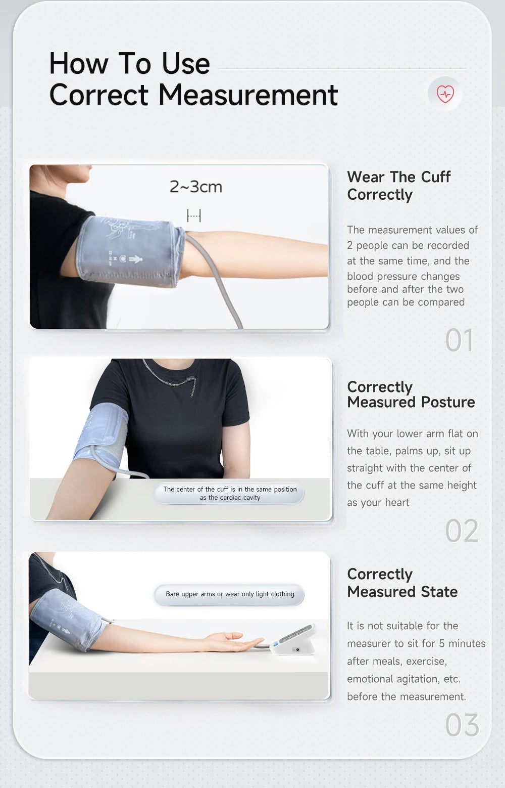 Portable Digital Arm Blood Pressure Monitor – LED Smart Display