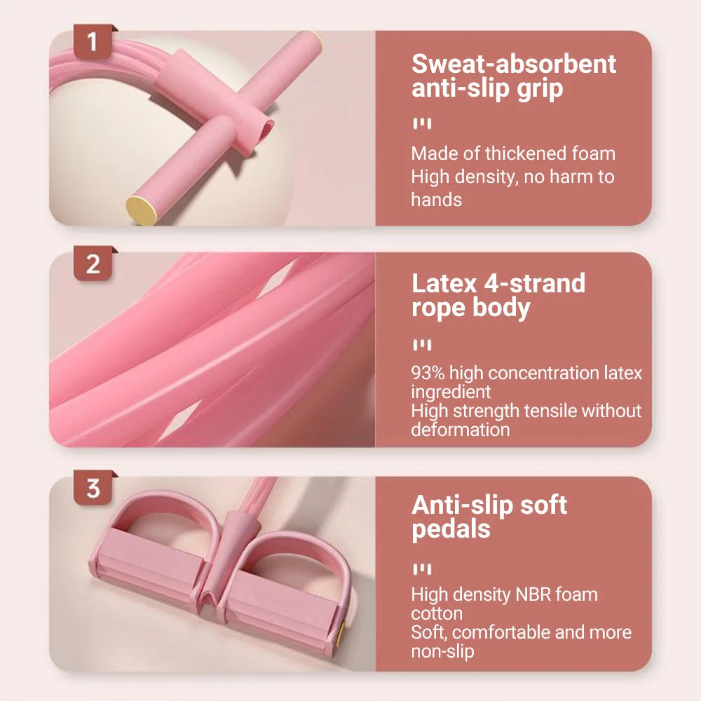 6-Tube Resistance Bands – Multi-Function Fitness & Yoga Rope