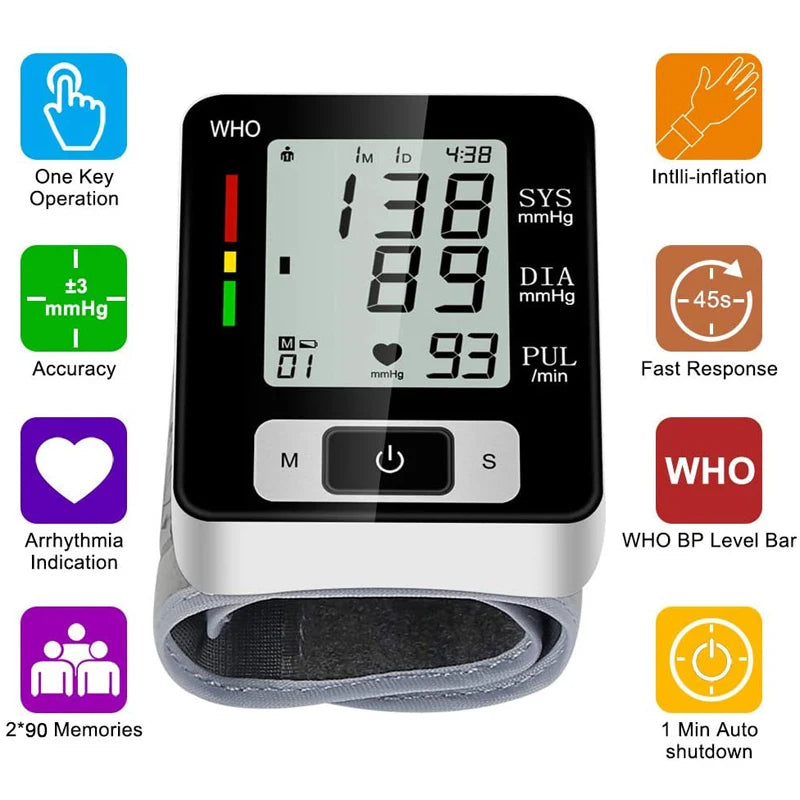 Digital Wrist Blood Pressure Monitor – High Accuracy