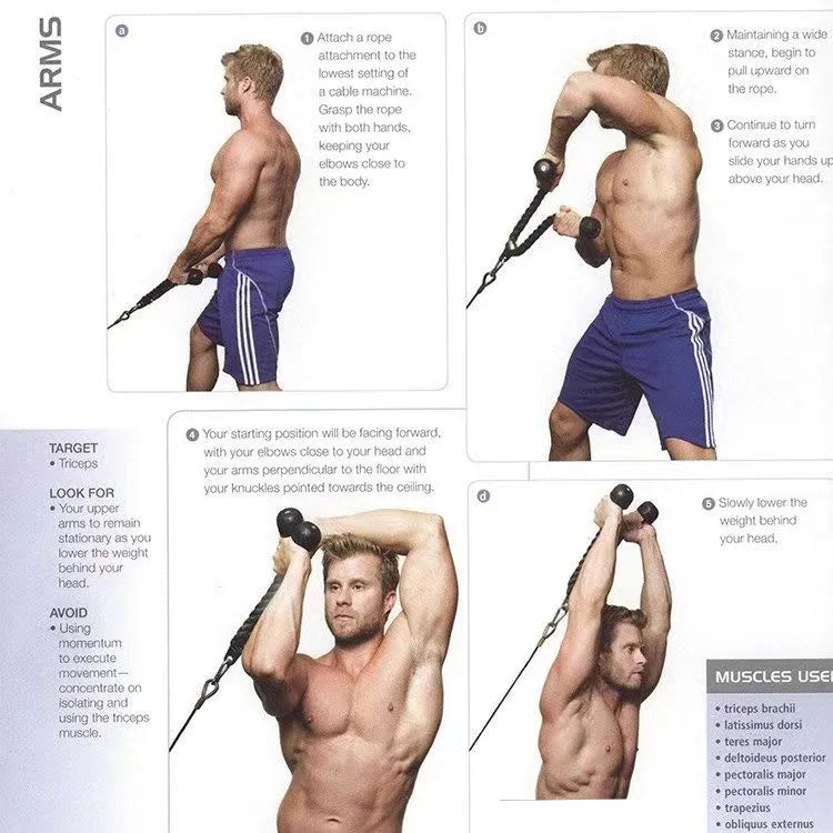 Triceps & Face Pull Rope – Push/Pull Gym Accessory