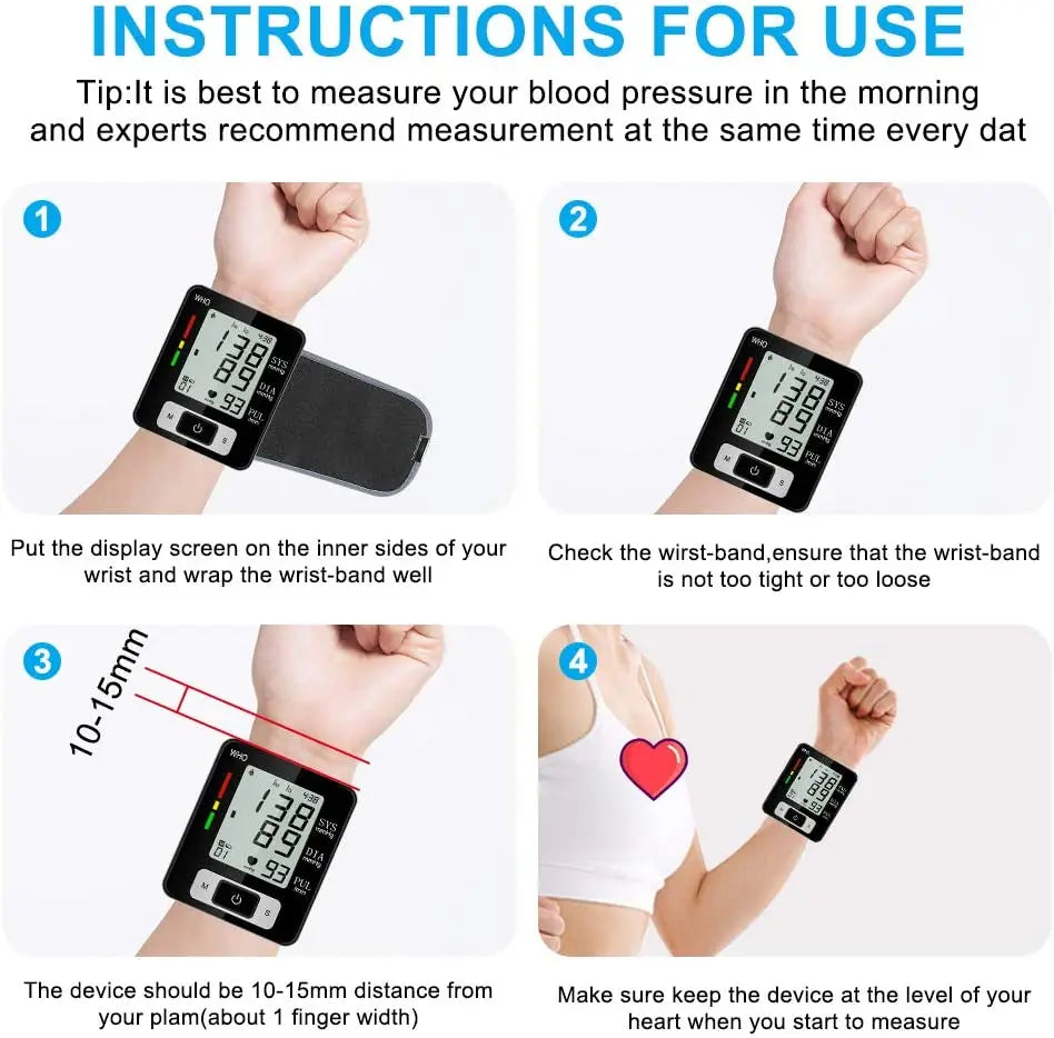 Digital Wrist Blood Pressure Monitor – High Accuracy