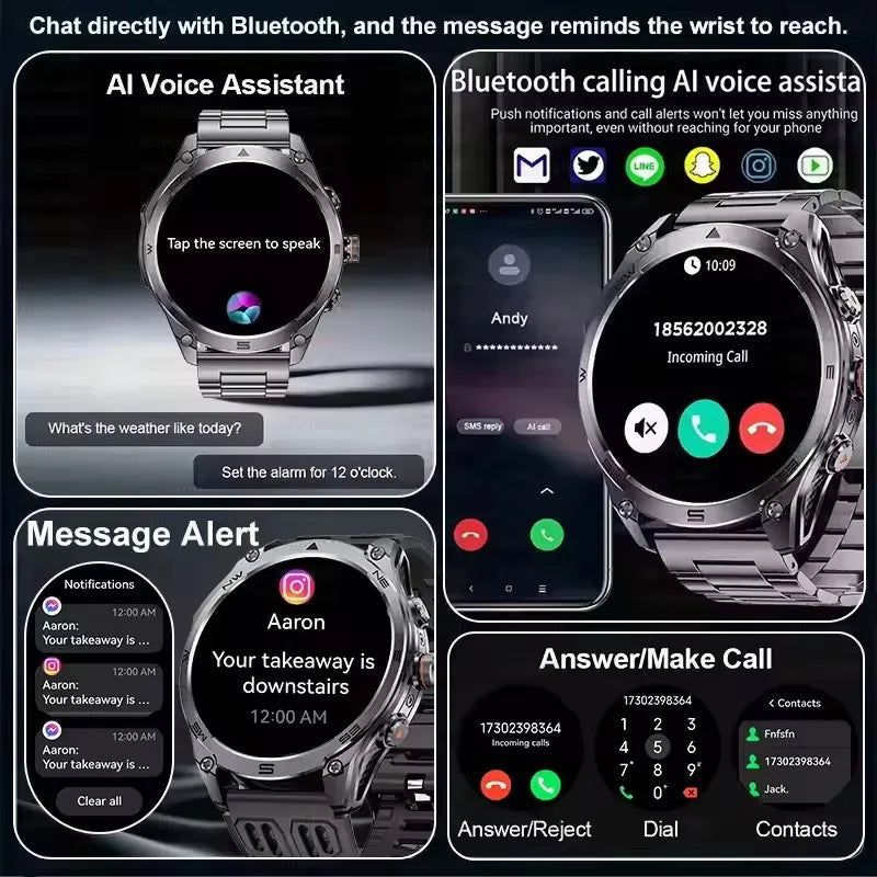 T-Rex 3 Ultra GPS Smartwatch – Military Outdoor Fitness Tracker
