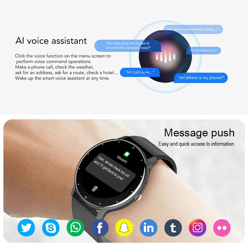 ZL02 Smart Watch – Full Touch Screen & Bluetooth 5.2