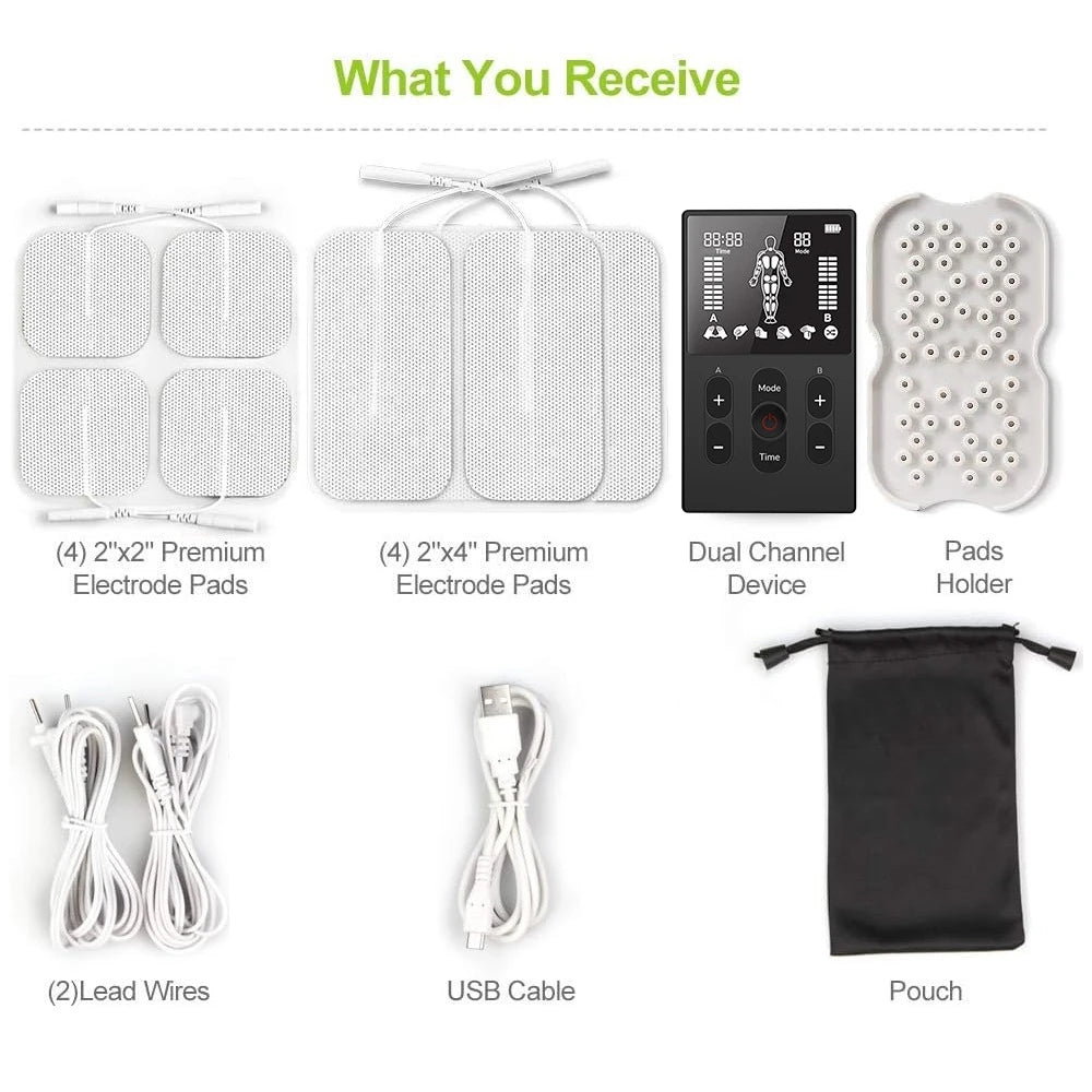 EMS Massager, Muscle Stimulator , TENS Unit for Body Toning Fitness Recovery, Electric Muscle Massage Gun for Home Use